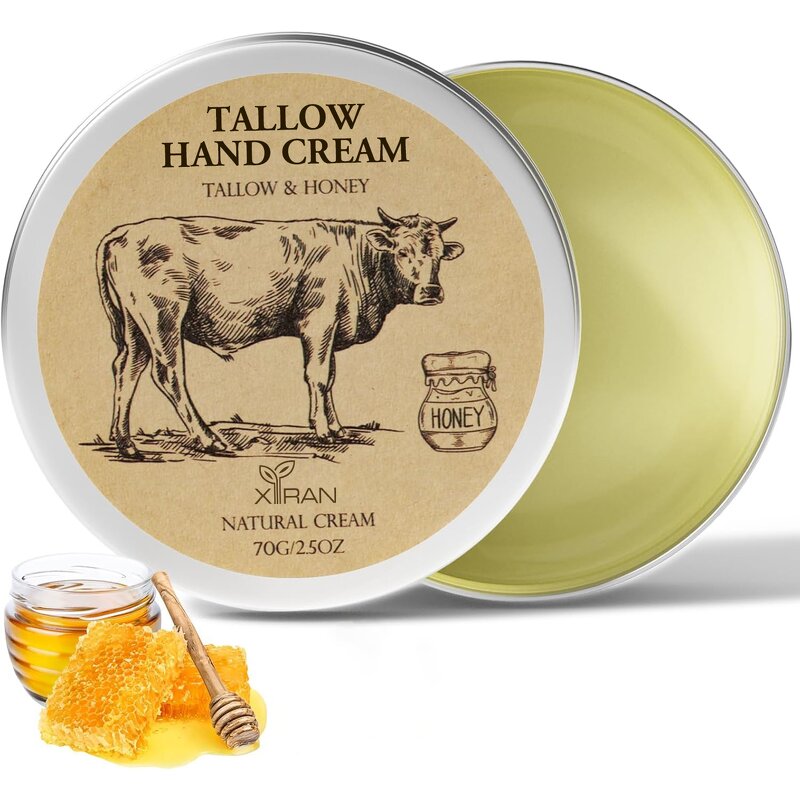 Tallow Hand Cream - Private Label Tallow and Honey Soothe Repair Deeply Moisturizing Lotion