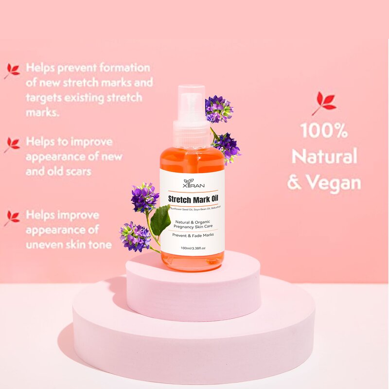 Bakuchiol Pregnancy Oil - Private Label 100% Natural Mom Skincare Prevent Fade Stretch Marks