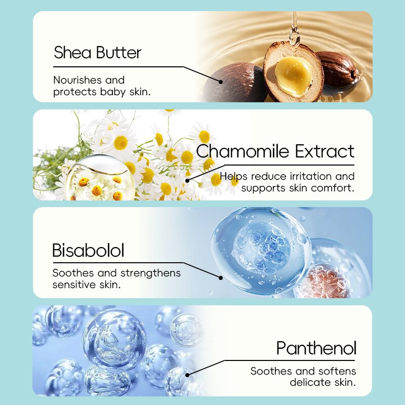 Baby Face Cream - Private Label Shea Butter Chamomile Extract Smooth Soft Baby Skin Care