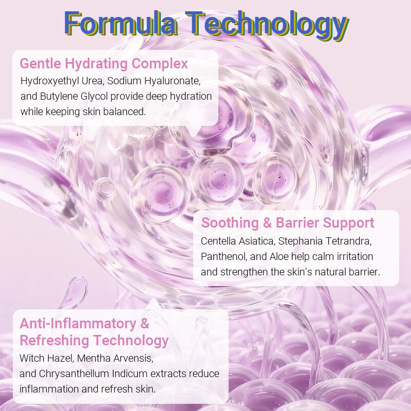 Teen Calming Toner - Private Label OEM Witch Hazel Centella Hydrating Soothing pH Balancing