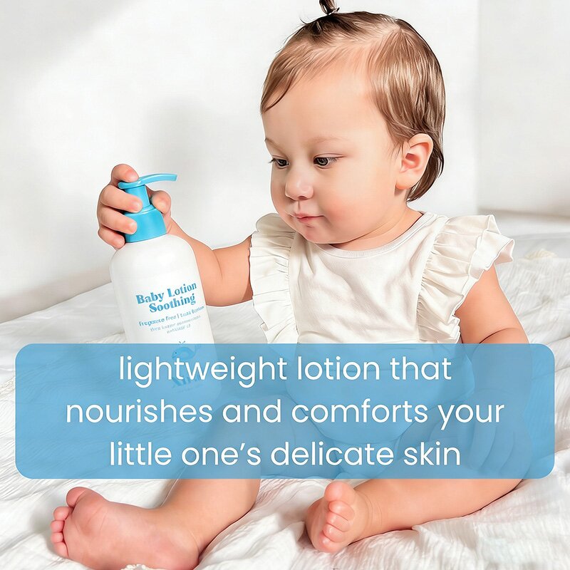 Shea Butter Baby Lotion - Private Label Natural Coconut Oil Fragrance Free Sensitive Skin