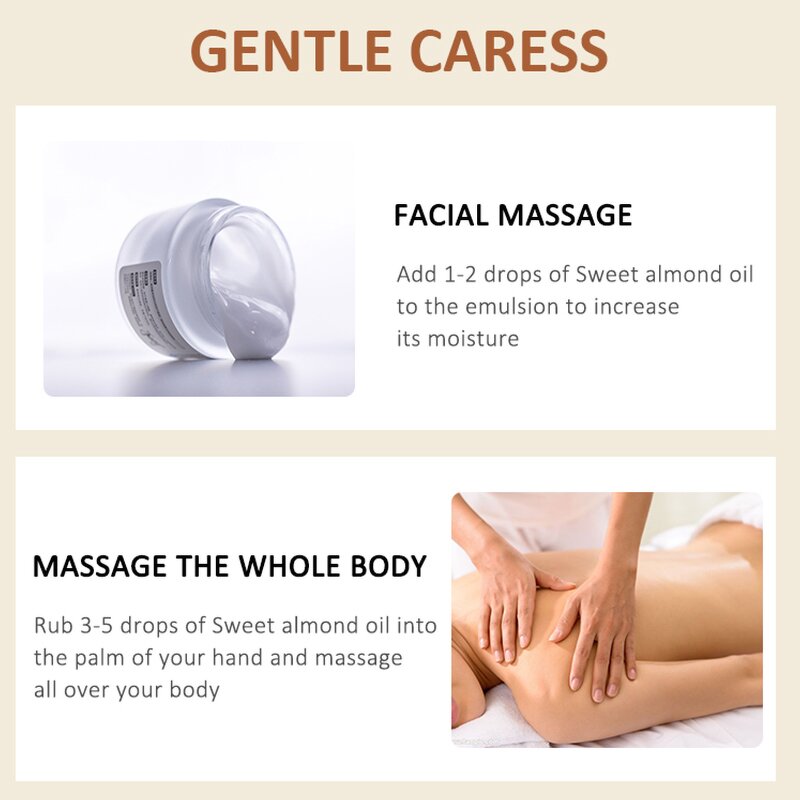 Sweet Almond Avocado Oil - Pure Moisturizing Body Oil Unscented Jojoba Carrier Healthy Skin