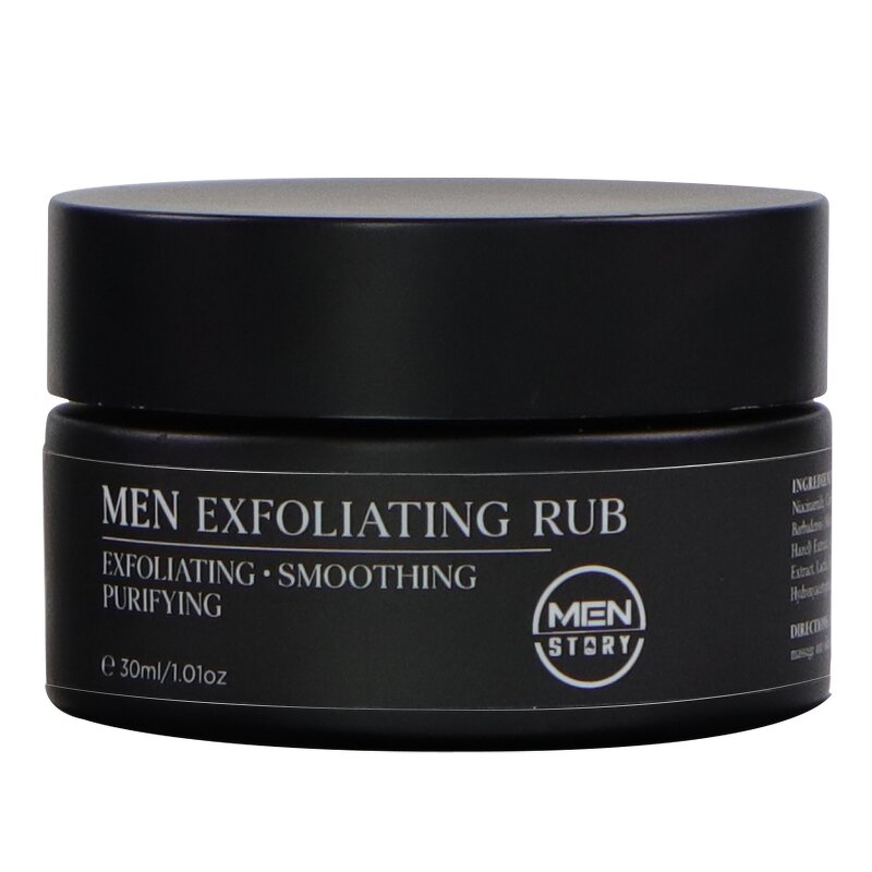 Men Facial Exfoliating Rub - In Stock Charcoal Green Tea Remove Acne Scarring Dark Spots