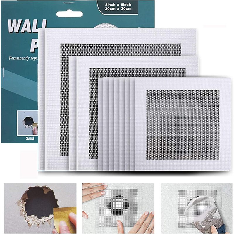 Drywall Repair Patch - Self-Adhesive Fiberglass Mesh for Aluminum Sheetrock Ceiling Wall