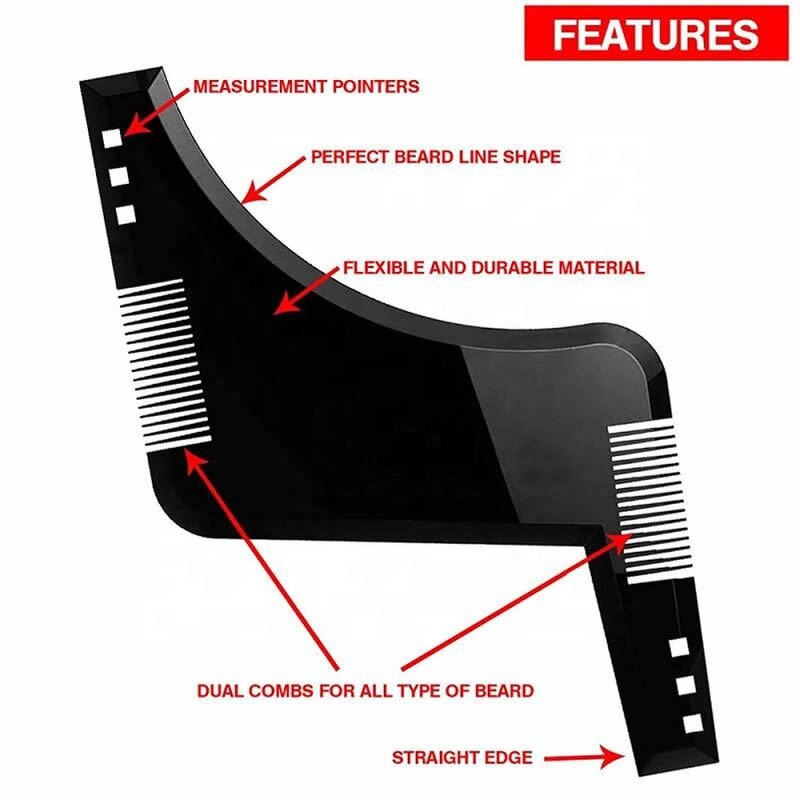 Premium Beard Shaper - Styling Tool with Inbuilt Comb Perfect Line up Edging Razor Trimmers