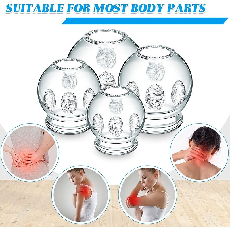 Glass Cupping Jar Set - Professional 42pcs Chinese Acupoint Fire Vacuum Therapy Massager