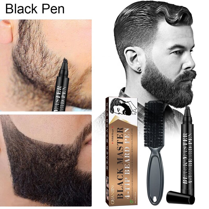 Beard Pen Filler - Hot Selling Long Lasting Waterproof Natural Finish with Beard Brush