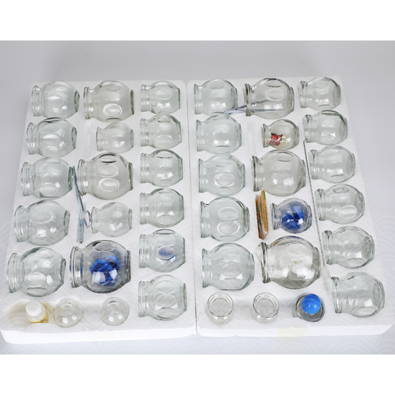 Glass Cupping Jar Set - Professional 42pcs Chinese Acupoint Fire Vacuum Therapy Massager