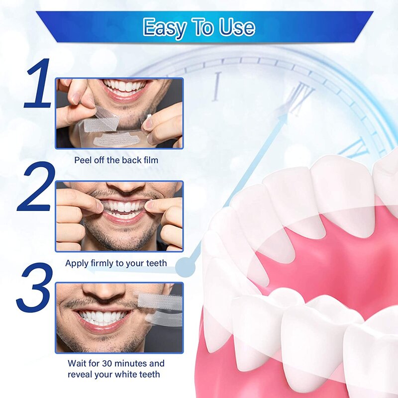 Teeth Whitening Strips - Hot Selling 6% HP Natural Mint Advanced Stain Removal Oral Care