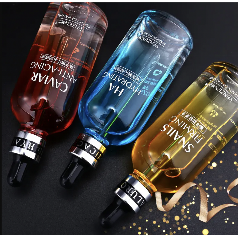 Caviar Moisturizing Serum - 100ml Anti-Aging Snail Hyaluronic Acid Facial Skin Care Essence