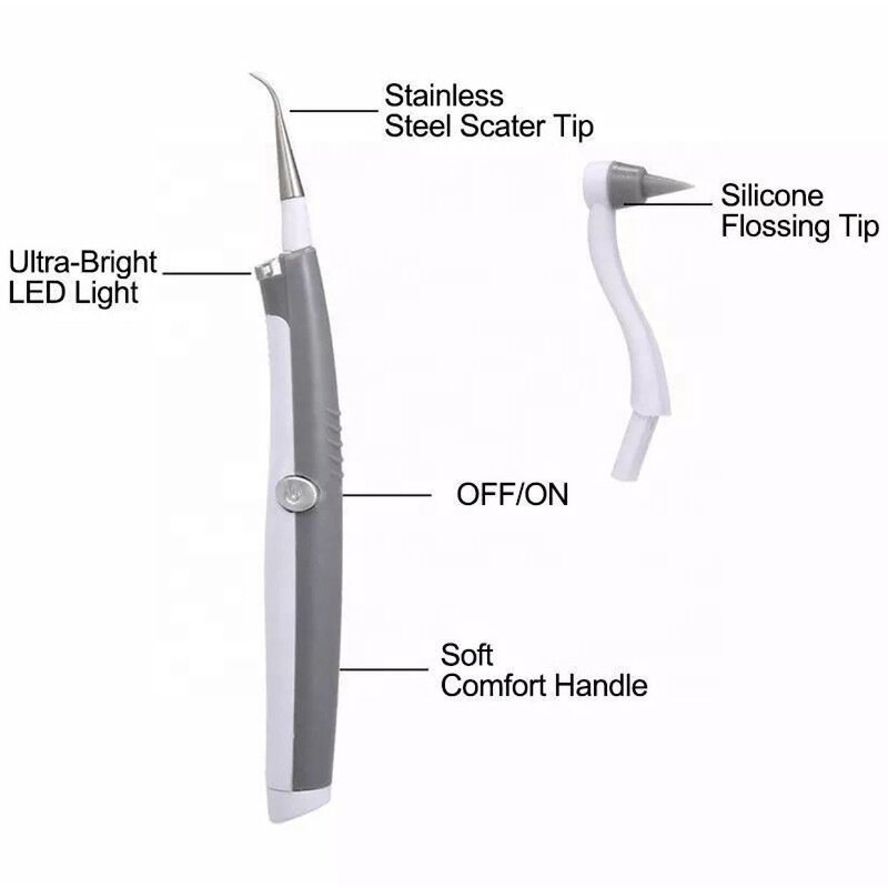 Sonic Dental Cleaner - Oral Care Electric Teeth Whitening Tartar Stains Remover With LED Light