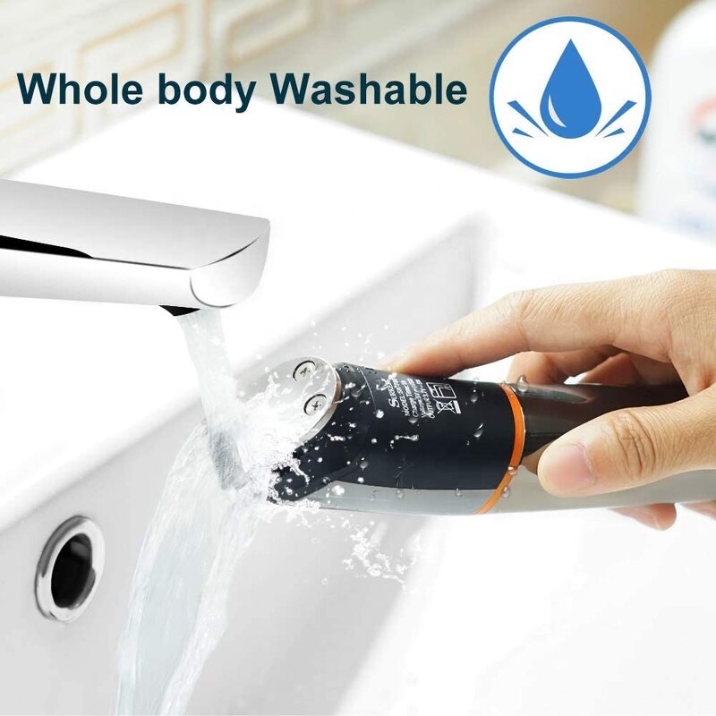 6 in 1 Grooming Kit - Waterproof Men Beard Trimmer Hair Clippers Nose Body Precision Trimmer