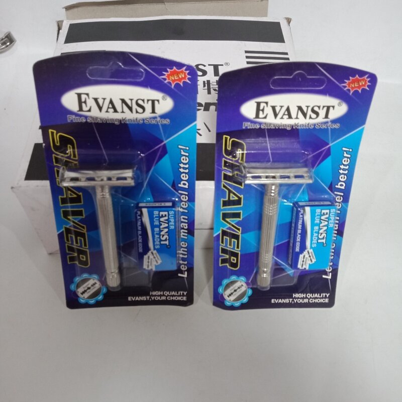 Double Edge Safety Razor - 2022 New Arrival Metal Butterfly Open with 5pcs Blade Refills