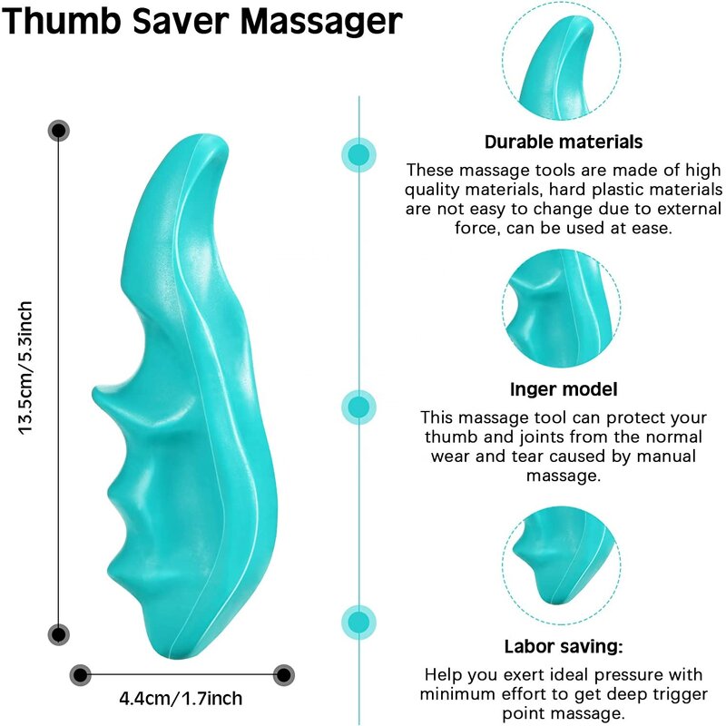 Thumb Saver Massager - Whole Body Neck Back Foot Deep Tissue Gua Sha Scrapping Tool