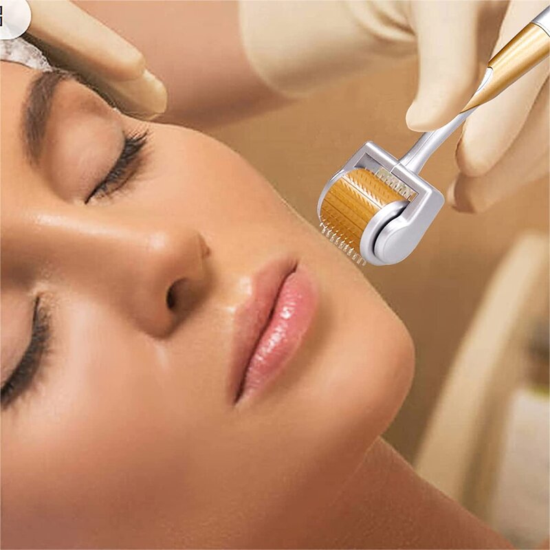 ZGTS Derma Roller - 192 Titanium Micro Needle Professional Face Body Whitening Wrinkle Remover