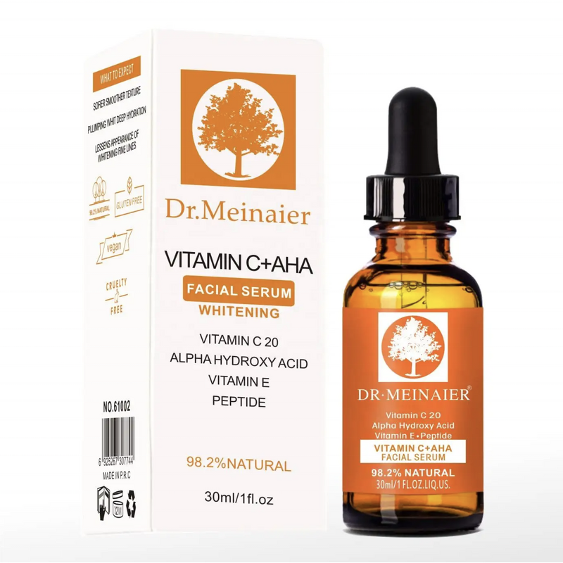 Peptide Vitamin C Serum - Natural Skin Care AHA Whitening Anti Aging Dark Spot Correction Anti Acne