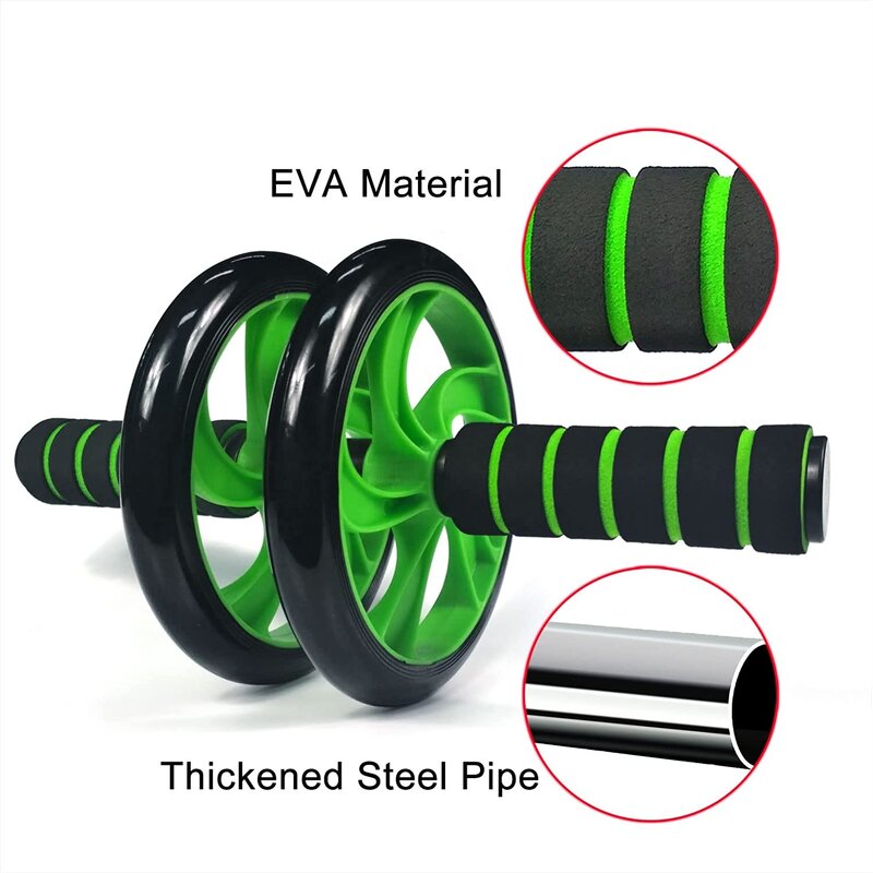 Abdominal Exercise Roller - Home Gym Fitness Abs Workout Core Strength Muscle Training Wheel