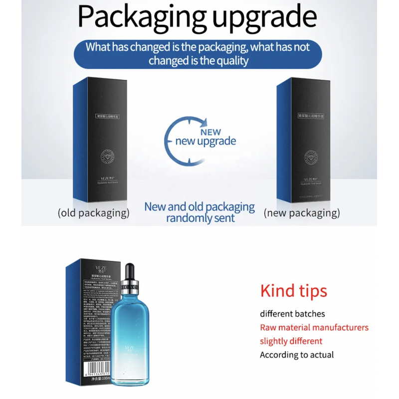 Caviar Moisturizing Serum - 100ml Anti-Aging Snail Hyaluronic Acid Facial Skin Care Essence