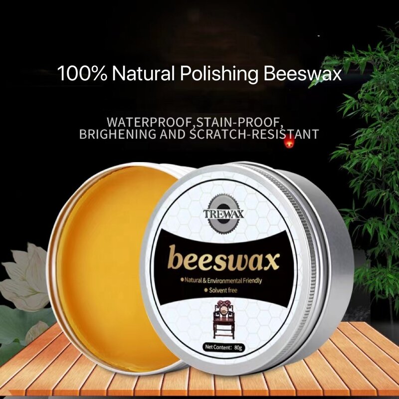 Wood Seasoning Beeswax - Non Toxic All-Purpose Furniture Wood Cleaner and Polish