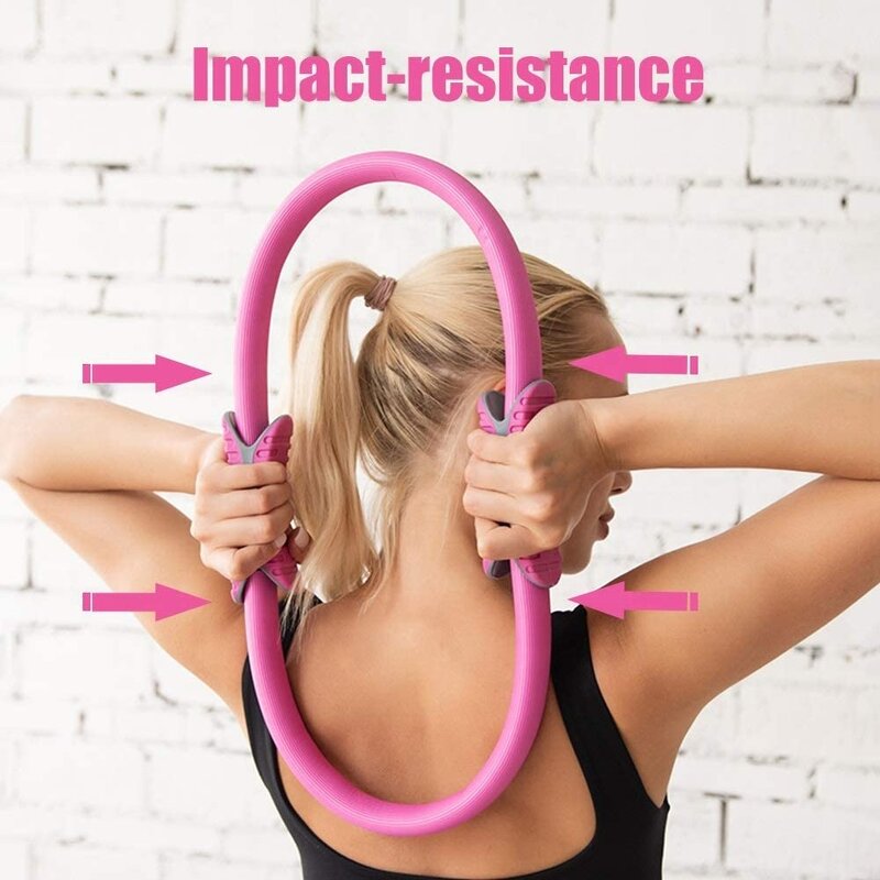 Yoga Magic Circle - Superior Unbreakable Dual Grip Foam Pads Fitness Exercise Ring