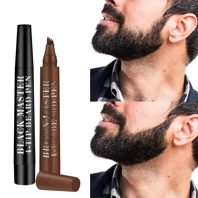 Beard Pen Filler - Hot Selling Long Lasting Waterproof Natural Finish with Beard Brush