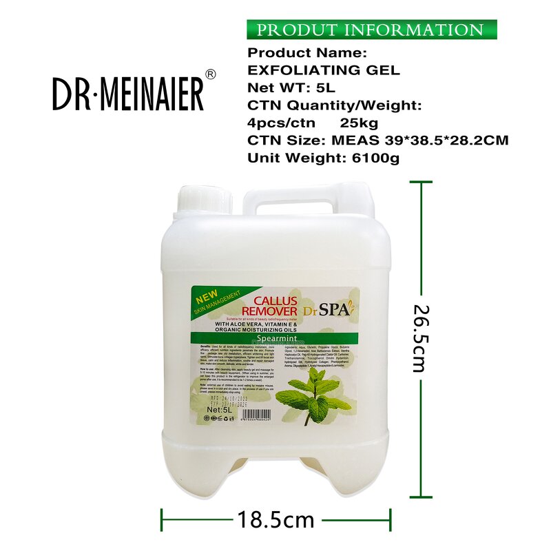 Body Foot Exfoliating Gel - Herbal Ingredients Mild Dead Skin Softening Calluses Peeling Clean Skin