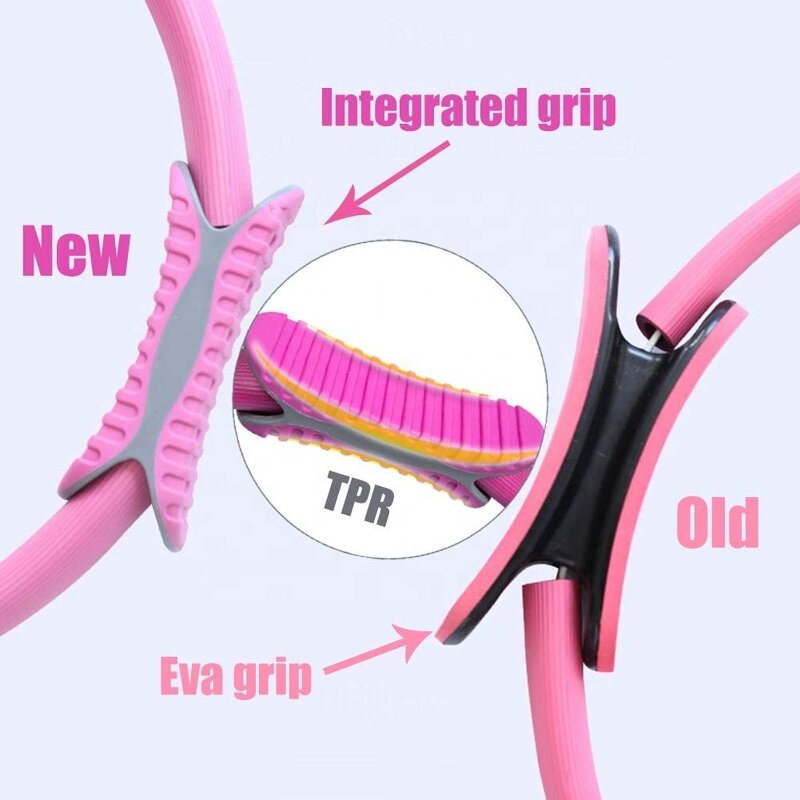 Yoga Magic Circle - Superior Unbreakable Dual Grip Foam Pads Fitness Exercise Ring