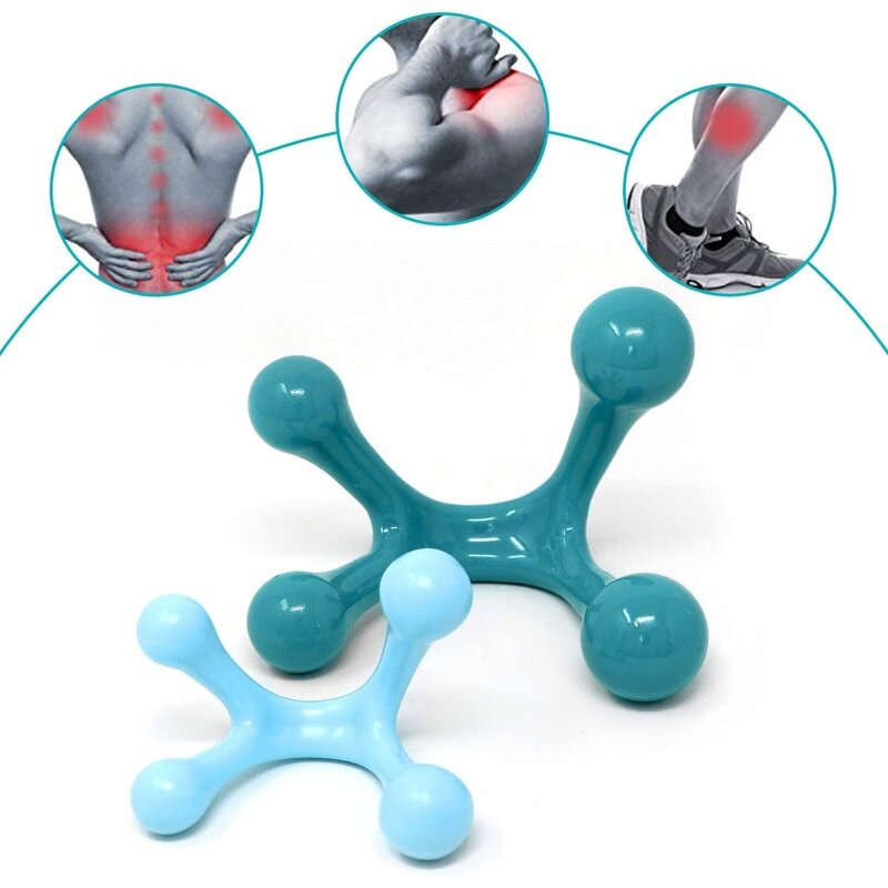 Four Point Massage Tool - Small Mini Deep Tissue Handheld Back Neck Arm Shoulder Leg Massager