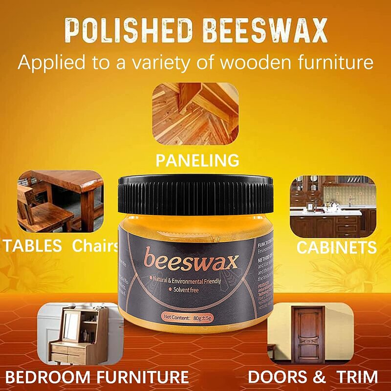 Beeswax Furniture Polish - 2022 Natural Home Floor Tables Chairs Cabinets Wood Care Wax