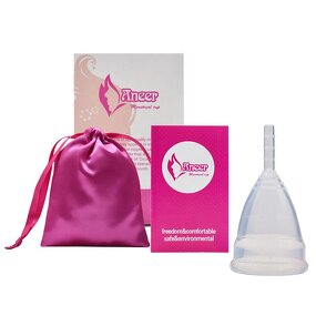 Silicone Menstrual Cup - Eco-Friendly Reusable Health Care 12 Hours Wear for Women Period Care