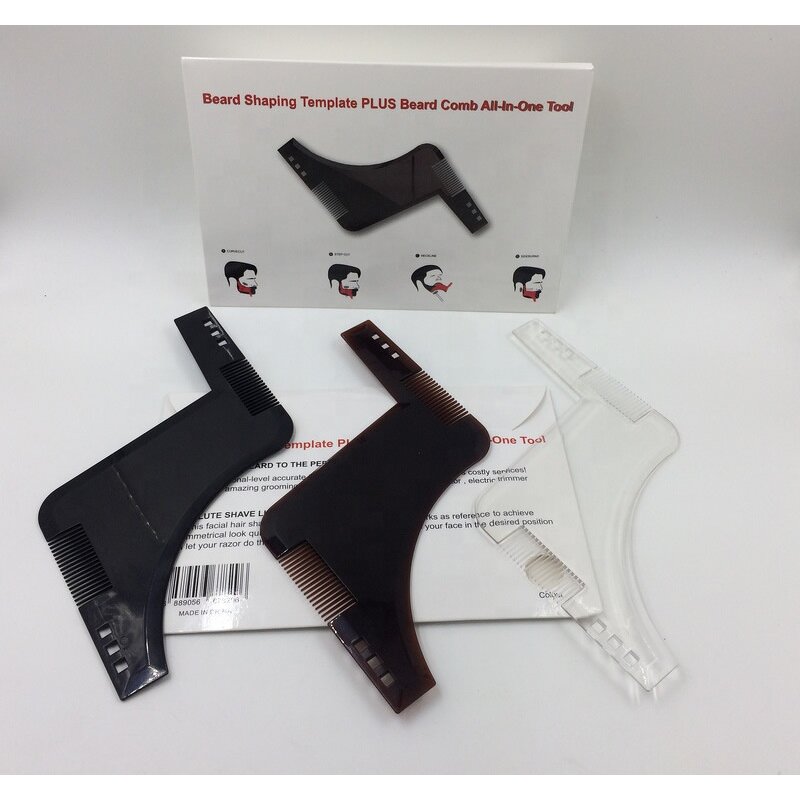 Premium Beard Shaper - Styling Tool with Inbuilt Comb Perfect Line up Edging Razor Trimmers