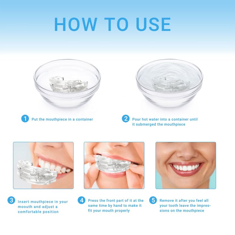 Custom Molding Mouthguard - Anti-Snore Bruxism Teeth Grinding Tray Bite Guard Personal Care