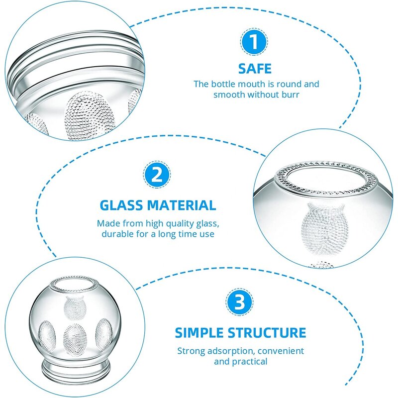 Glass Cupping Jar Set - Professional 42pcs Chinese Acupoint Fire Vacuum Therapy Massager