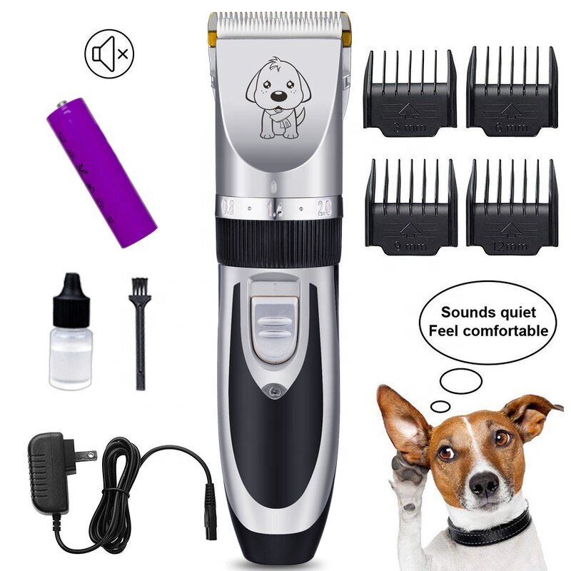 Dog Grooming Kit - Rechargeable Cordless Quiet Electric Hair Clipper Thick Coats Trimmer Shaver