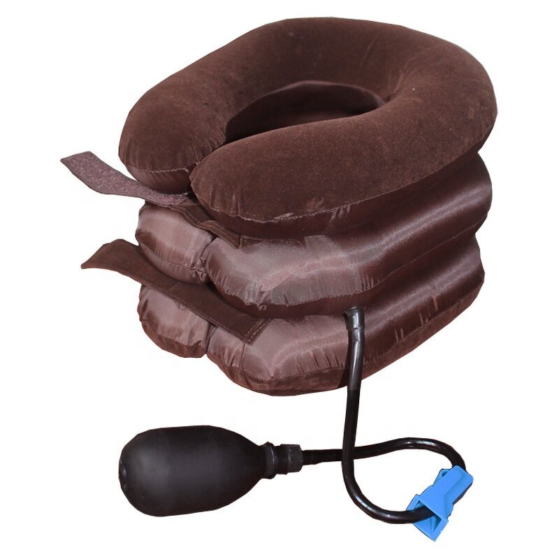 Cervical Neck Traction Device - Inflatable Adjustable Pillow Stretcher Instant Neck Pain Relief