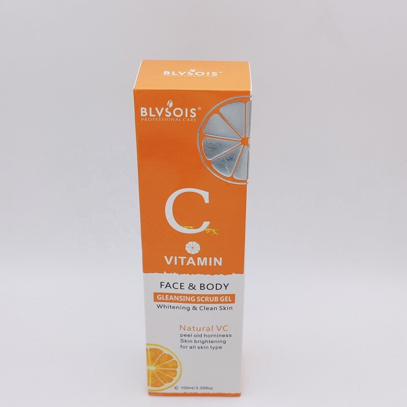 Vitamin C Scrub Gel - Natural Face Body Pore Deep Cleansing Exfoliating Whitening Skin Care