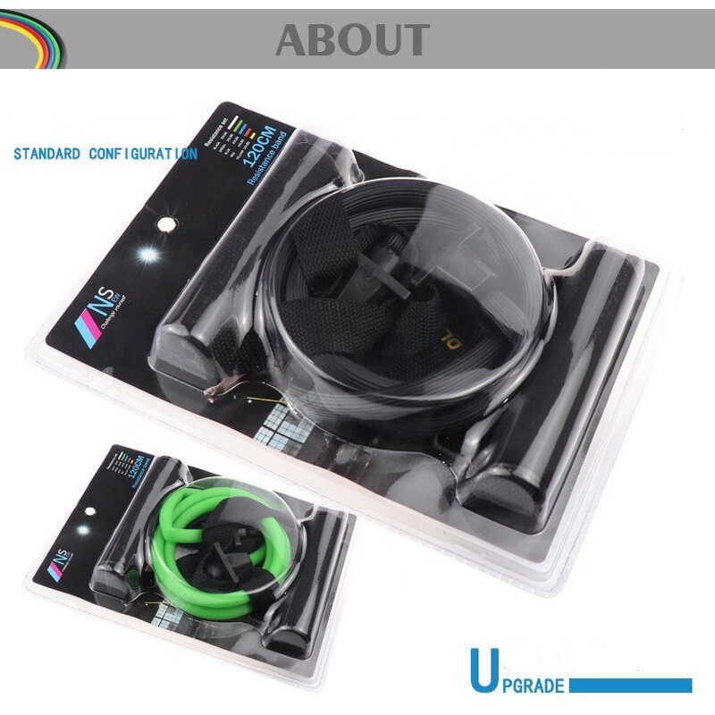 TPE Resistance Band - Custom Logo Home Gym Training Individual Blister Packaging Workout Tube