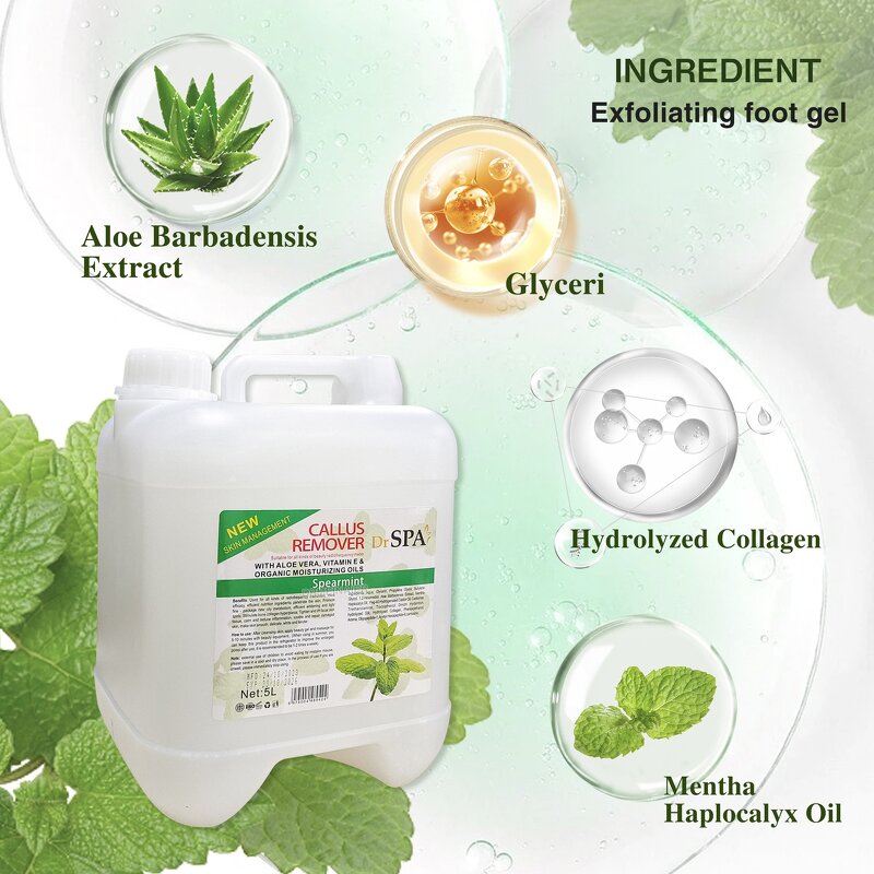 Body Foot Exfoliating Gel - Herbal Ingredients Mild Dead Skin Softening Calluses Peeling Clean Skin