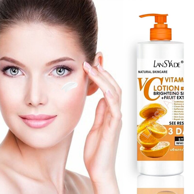 Vitamin C Body Lotion - 500ml 3 Days Moisturizing Whitening Fruit Milk Extract Body Cream
