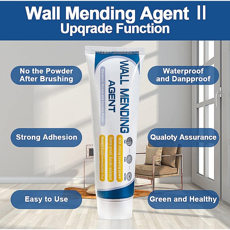 Universal Caulk Sealer - Waterproof Self-Adhesive Hole Filler Drywall Patch with Scraper