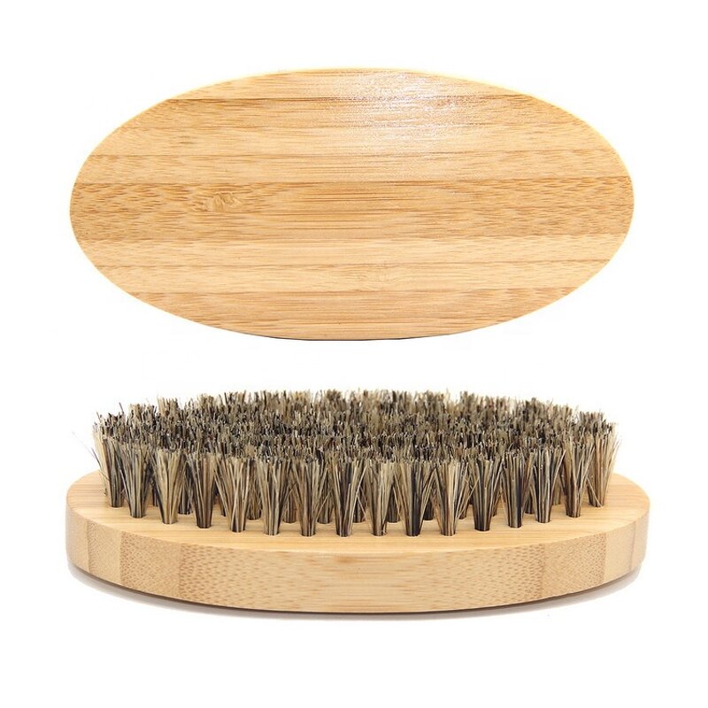 Beard Care Brush - 100% Natural Premium Wood Boar Bristle Mustache Comb Grooming Tool