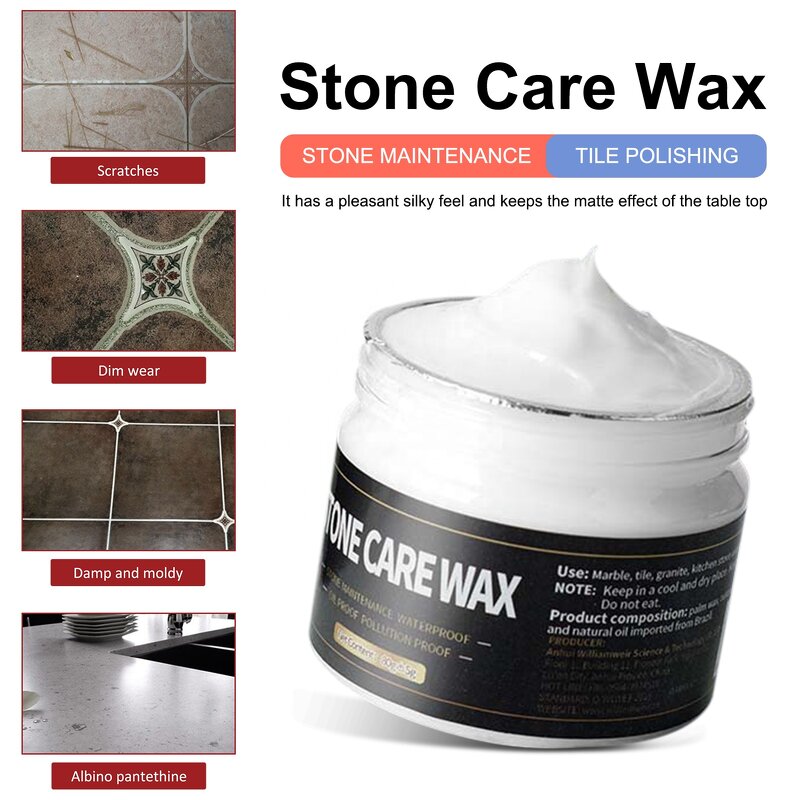 Stone Polishing Wax - Furniture Restoration Care Beeswax Marble Ceramic Tile Stone Floor Wall