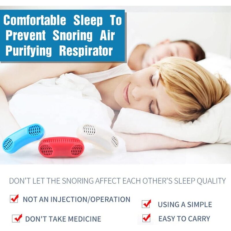 2 in 1 Anti Snoring Device - Automatic Nasal Dilator Nose Vents Air Purifier Filter