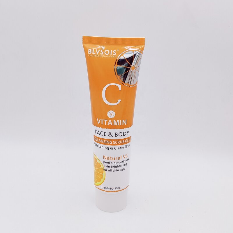 Vitamin C Scrub Gel - Natural Face Body Pore Deep Cleansing Exfoliating Whitening Skin Care