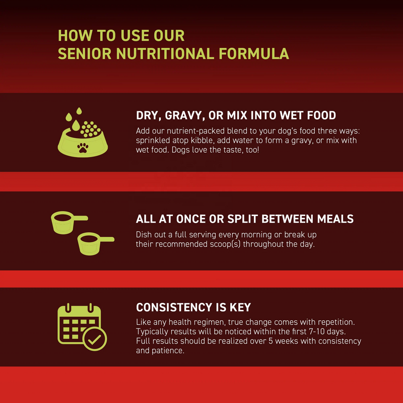 Senior Dog Multivitamin - Manufacturer - Healthy Aging Brain Heart Vision Joint Mobility