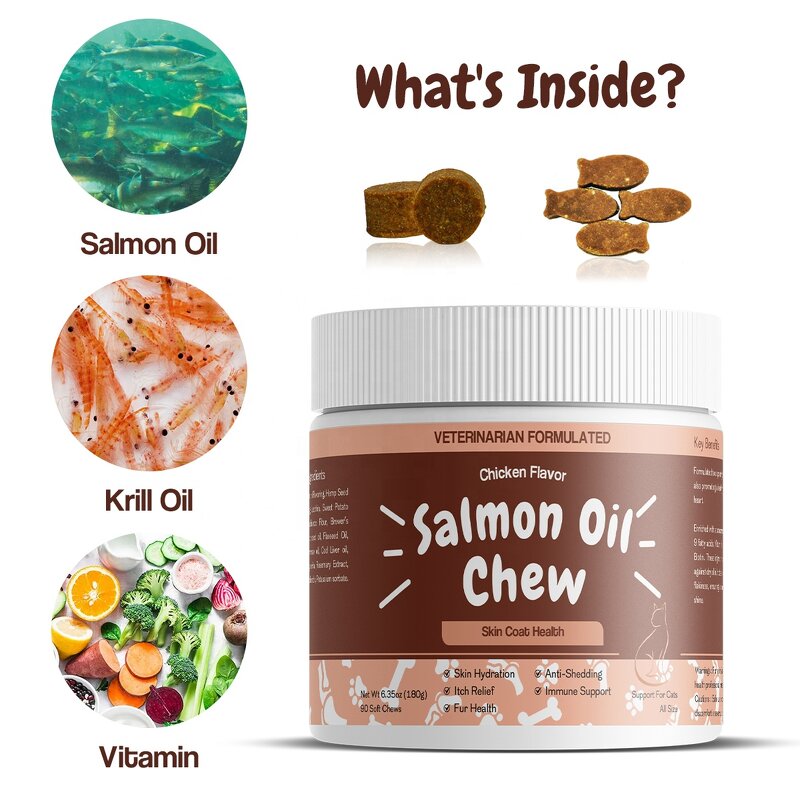 Cat Vitamin Supplement - Manufacturer - Private Label Salmon Krill Oil Vitamin C E Calcium