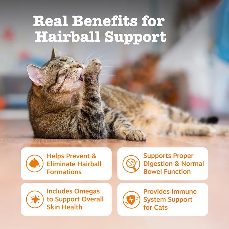 Cat Hairball Control Chews - Manufacturer - OEM/ODM Natural Omega 3 6 Fatty Acids Remedy Aid