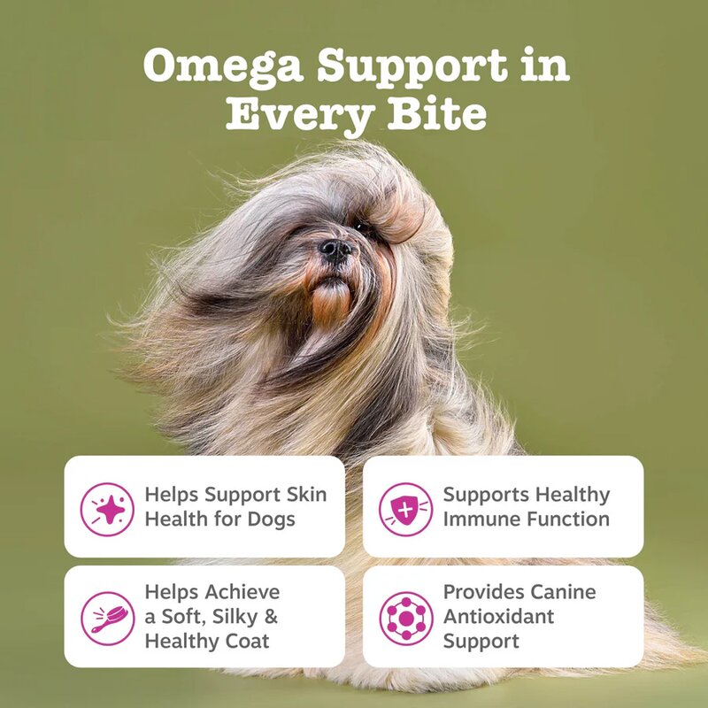 Dog Omega 3 Supplement - Manufacturer - Natural EPA DHA Skin Coat Allergy Shiny Salmon Oil