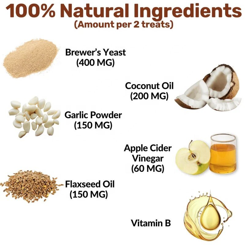 Dog Flea Tick Chewable - Manufacturer - Natural Control Treatment Prevention Immune Support