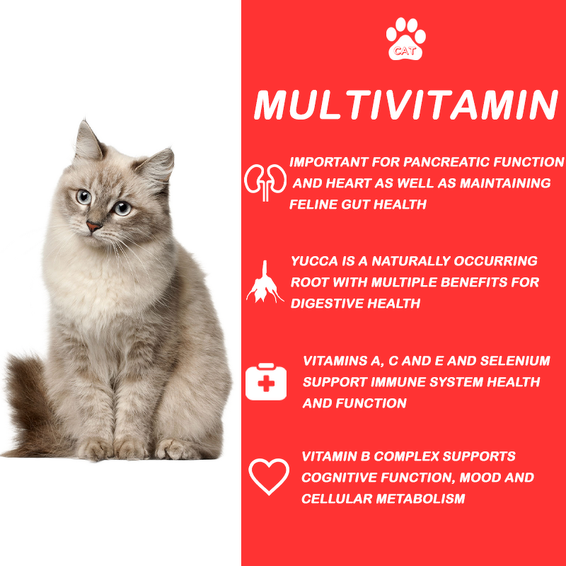 Cat Vitamin Supplement - Manufacturer - ODM&OEM Private Label Taurine Probiotics Multivitamin